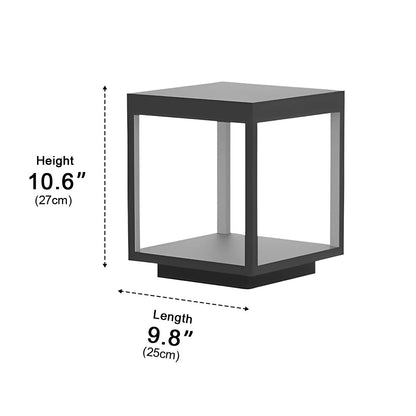 Square Hollow Frame Waterproof LED Courtyard Post Cap Light