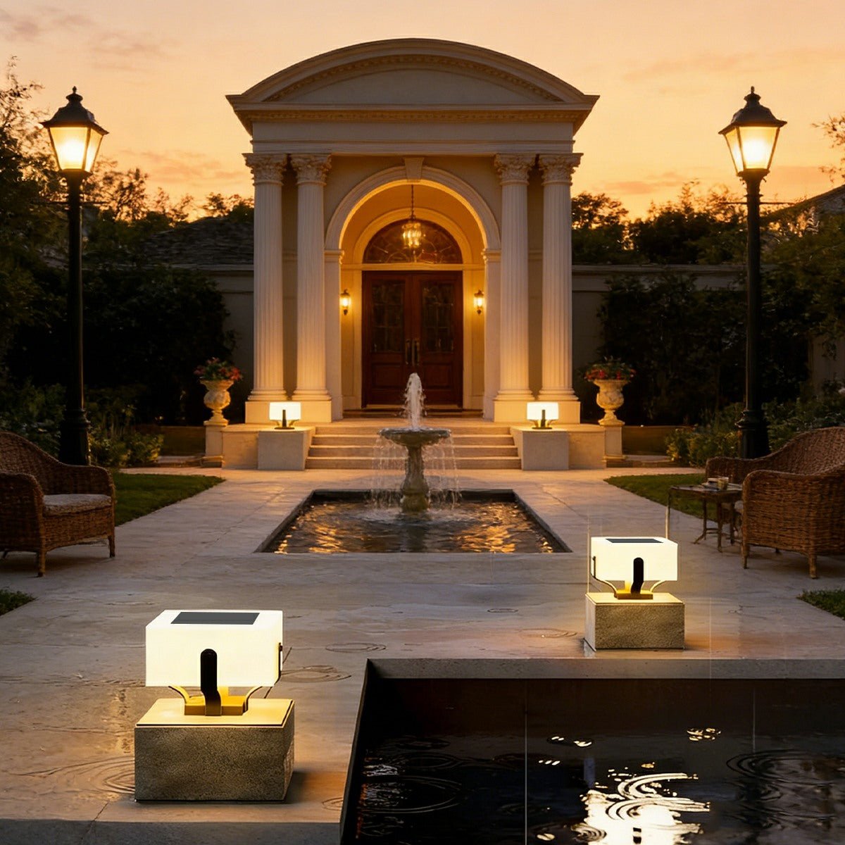 Square IP65 Waterproof LED Creative Modern Fence Post Lights
