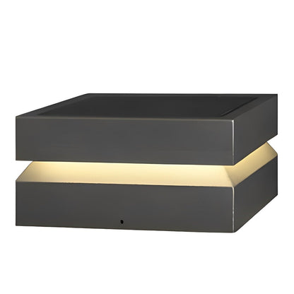 Square LED Waterproof Black Modern Post Caps Lights