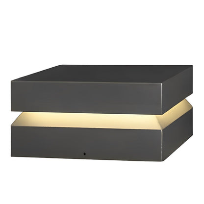 Square LED Waterproof Black Modern Post Caps Lights