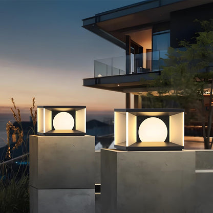 Square LED Waterproof Modern Post Caps Lights Deck Post Lights