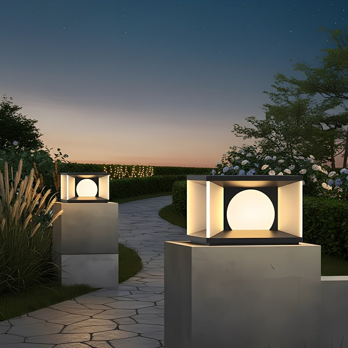 Square LED Waterproof Modern Post Caps Lights Deck Post Lights