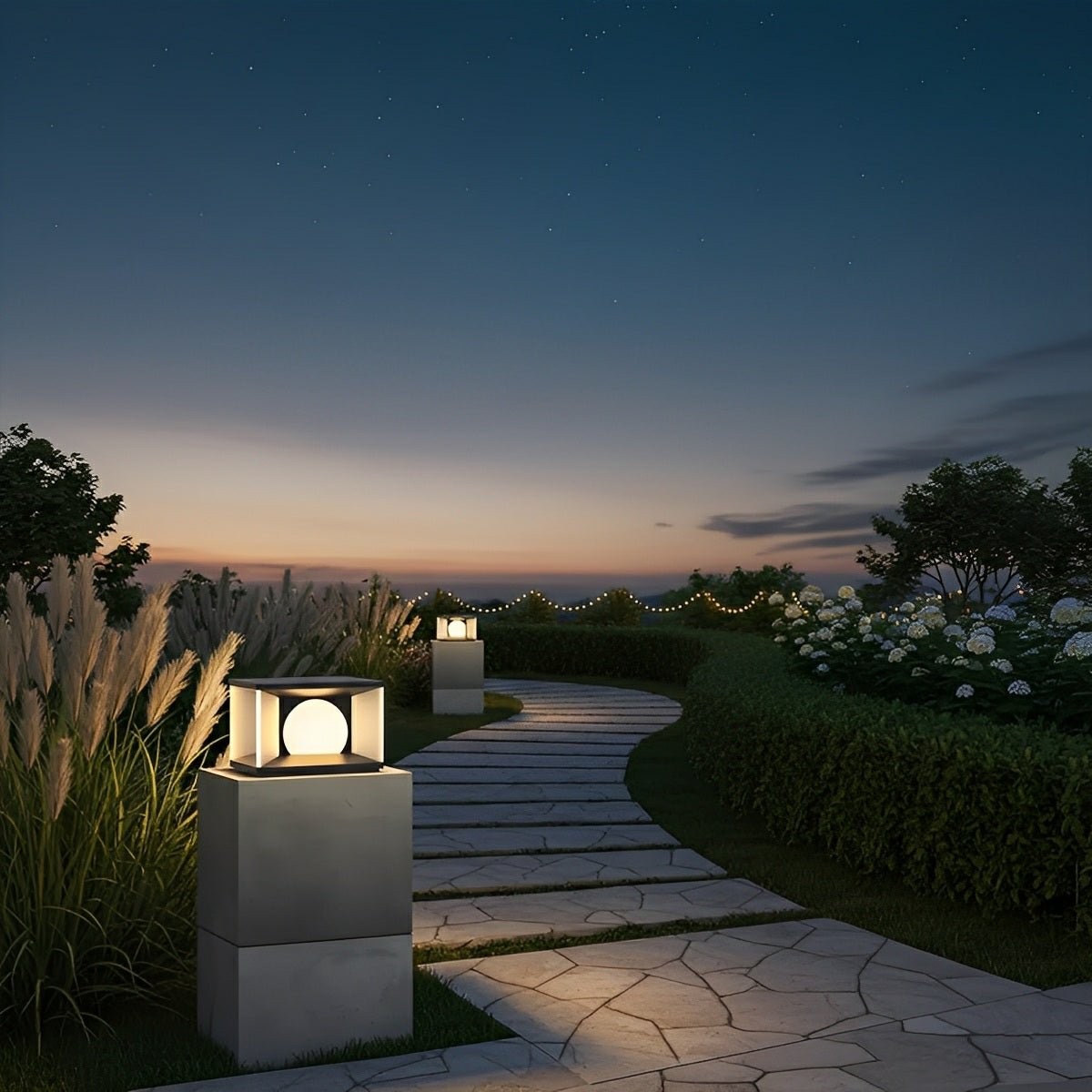 Square LED Waterproof Modern Post Caps Lights Deck Post Lights