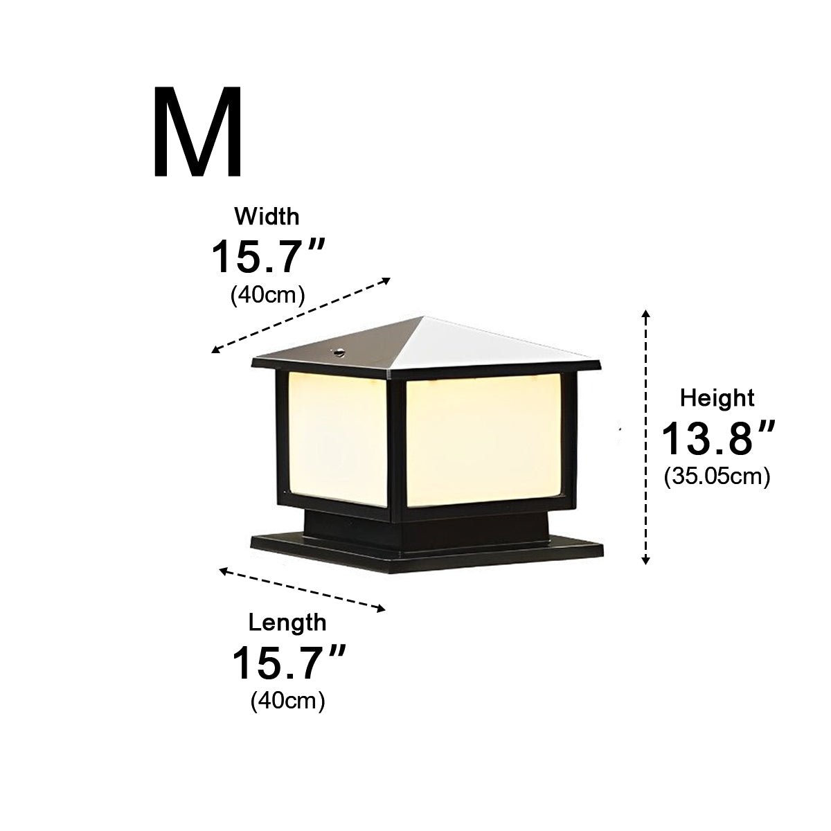 Square LED Waterproof Fence Post Cap Lights Column Lamp