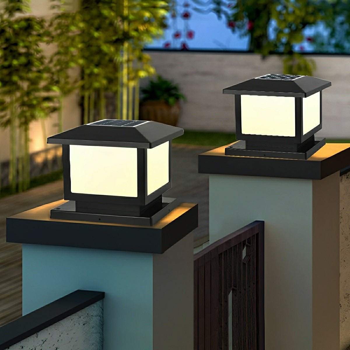 Square LED Waterproof Fence Post Cap Lights Column Lamp