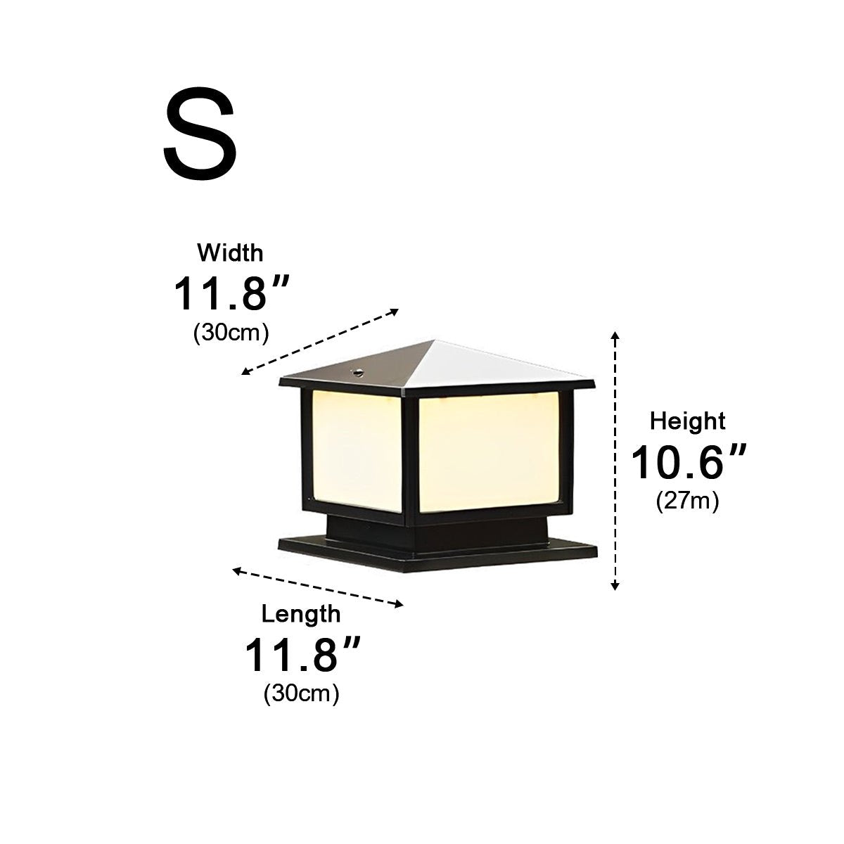 Square LED Waterproof Fence Post Cap Lights Column Lamp