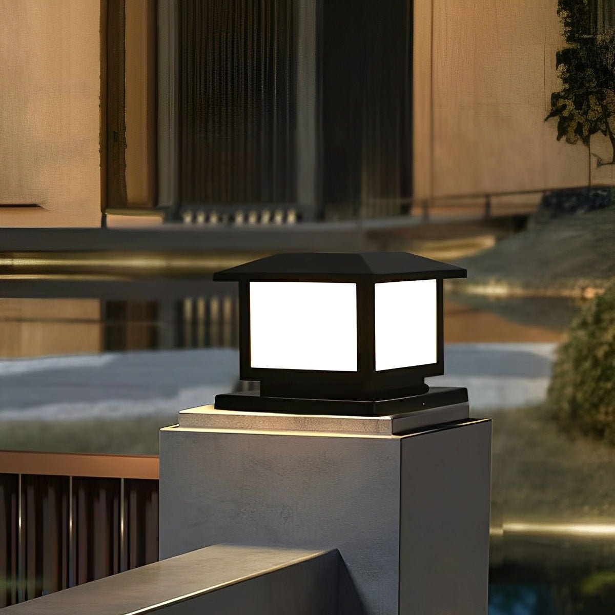 Square LED Waterproof Fence Post Cap Lights Column Lamp