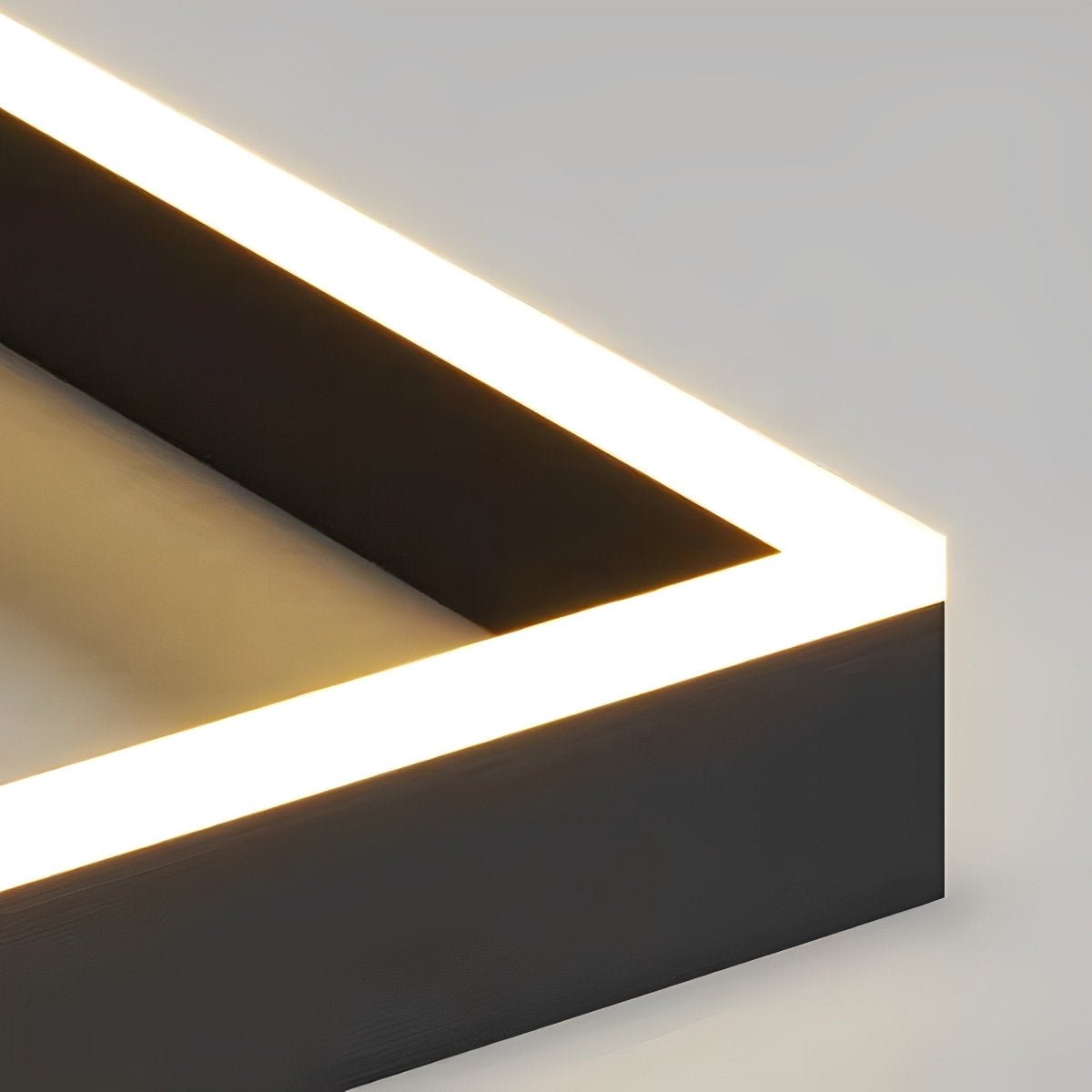 Square Minimalist Dimmable LED Black Modern Chandelier with Remote Control