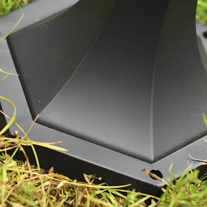 Square Waterproof Aluminum Black Retro Outdoor Lawn Lights