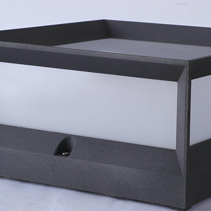 Square Waterproof Black Modern Waterproof  Post Cap Lamp Light