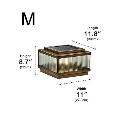 Square Waterproof Intelligent Timing Modern Fence Post Lights Pillar Lamp