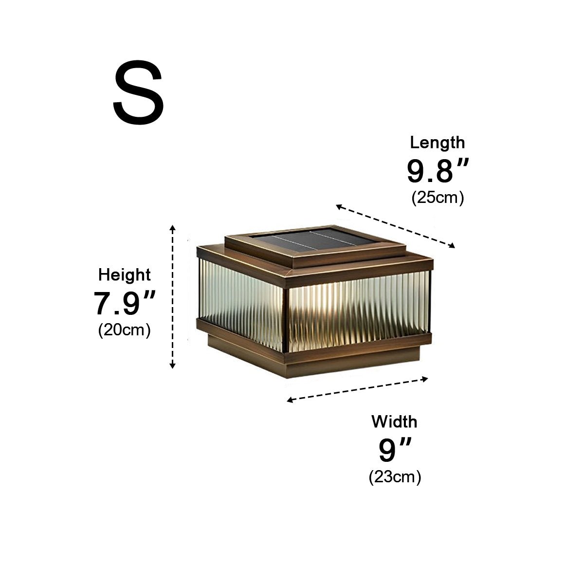 Square Waterproof Intelligent Timing Modern Fence Post Lights Pillar Lamp