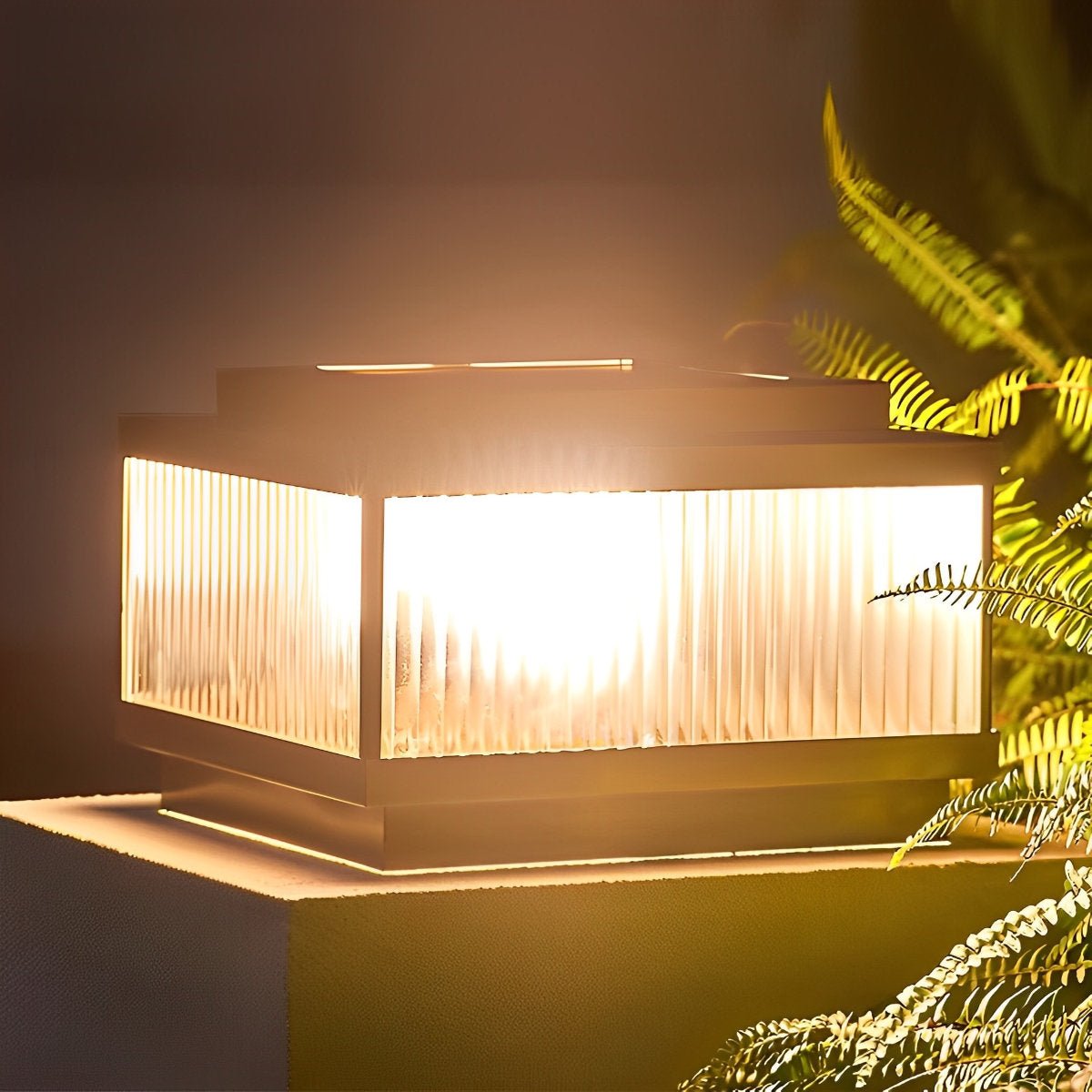 Square Waterproof Intelligent Timing Modern Fence Post Lights Pillar Lamp