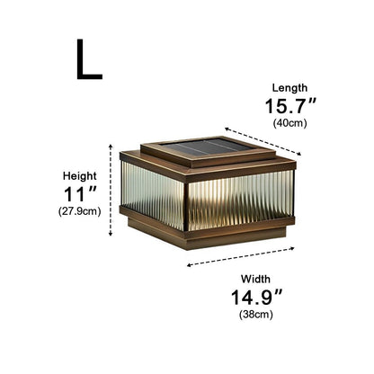 Square Waterproof Intelligent Timing Modern Fence Post Lights Pillar Lamp