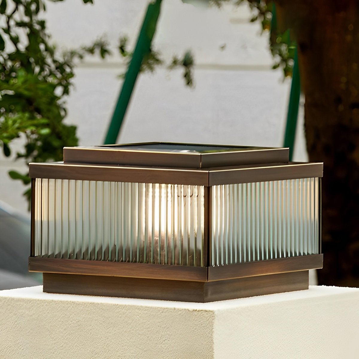 Square Waterproof Intelligent Timing Modern Fence Post Lights Pillar Lamp