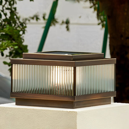 Square Waterproof Intelligent Timing Modern Fence Post Lights Pillar Lamp
