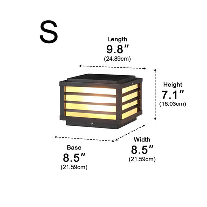 Square Waterproof LED Dimming Modern Fence Post Lights