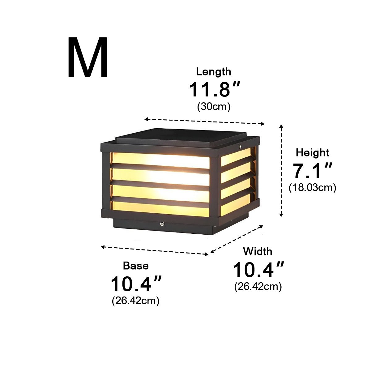 Square Waterproof LED Dimming Modern Fence Post Lights