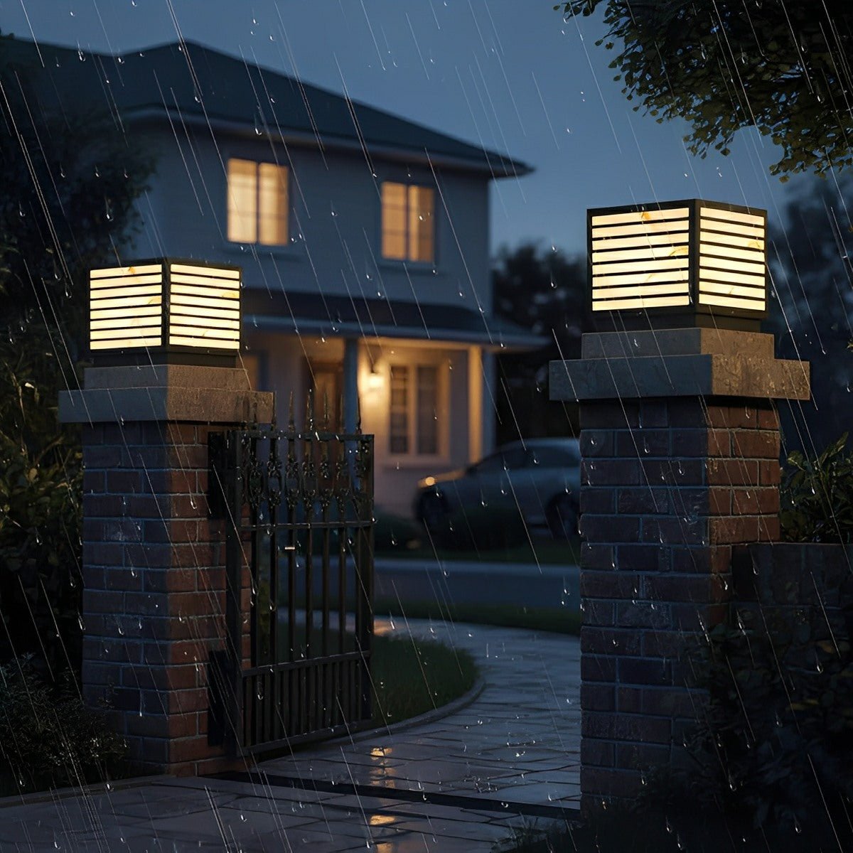 Square Waterproof LED Modern Outdoor Deck Post Lights