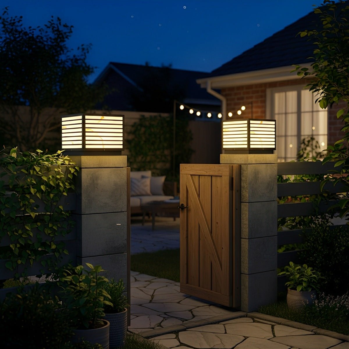 Square Waterproof LED Modern Outdoor Deck Post Lights