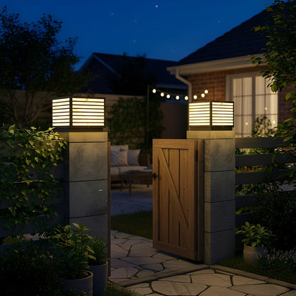 Square Waterproof LED Modern Outdoor Deck Post Lights