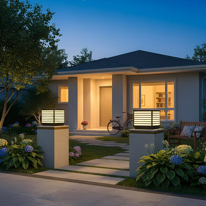 Square Waterproof LED Modern Outdoor Deck Post Lights