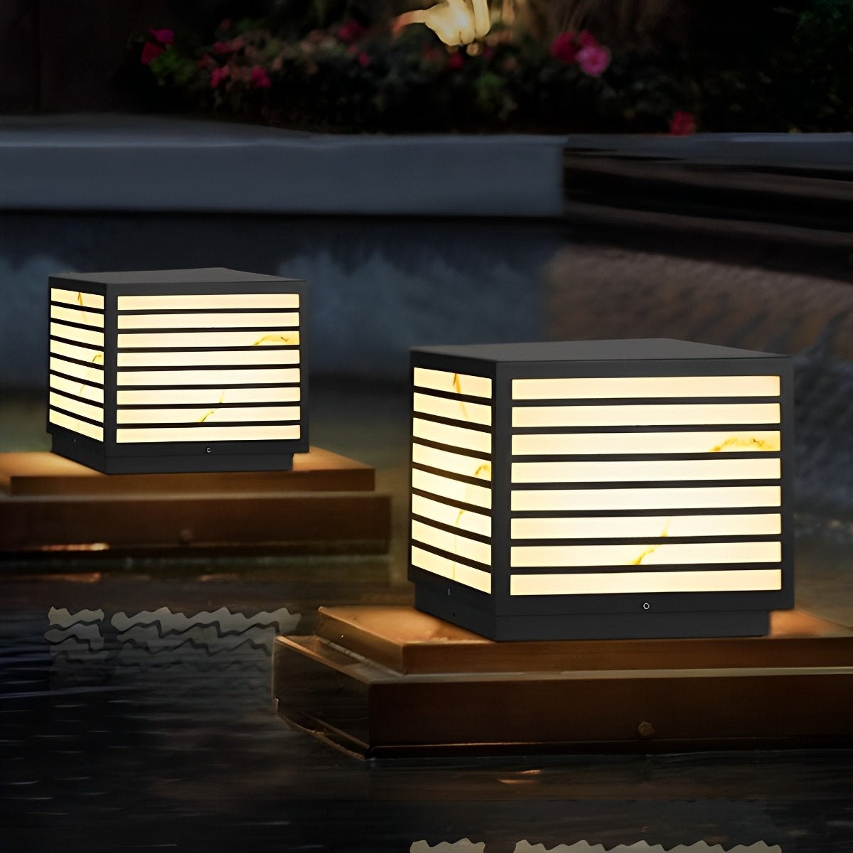 Square Waterproof LED Modern Outdoor Deck Post Lights