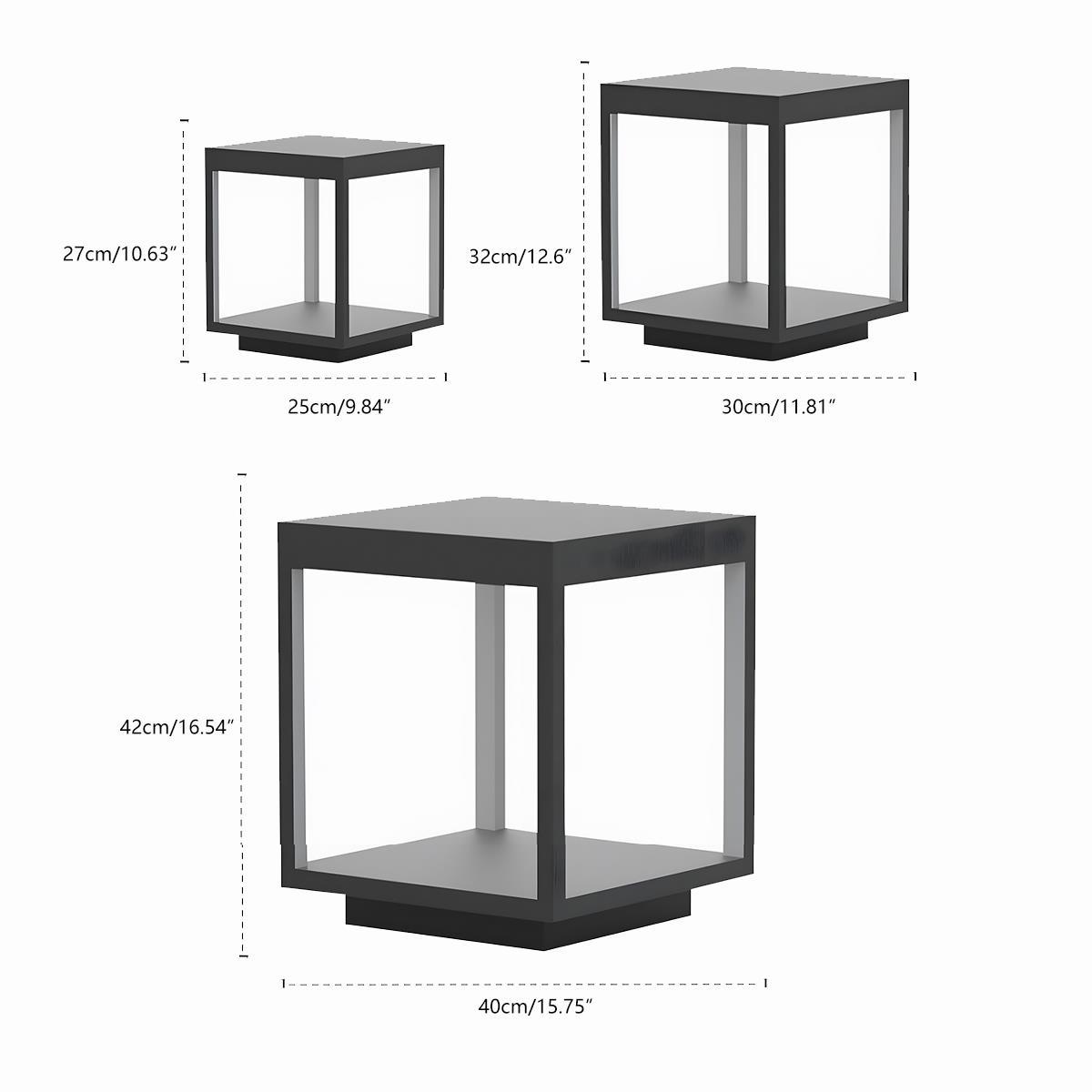 Stainless Steel Waterproof Square Hollow LED Outdoor Post Lights