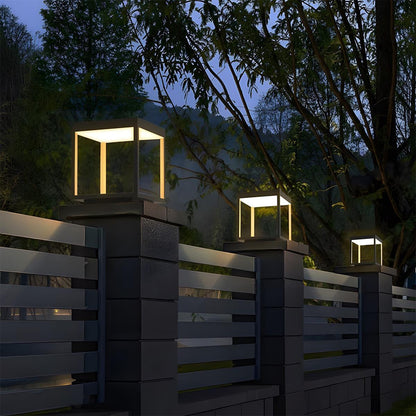 Stainless Steel Waterproof Square Hollow LED Outdoor Post Lights