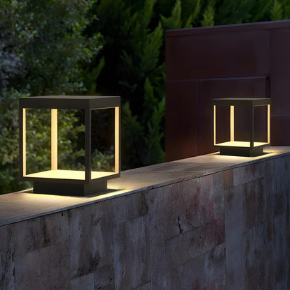 Stainless Steel Waterproof Square Hollow LED Outdoor Post Lights