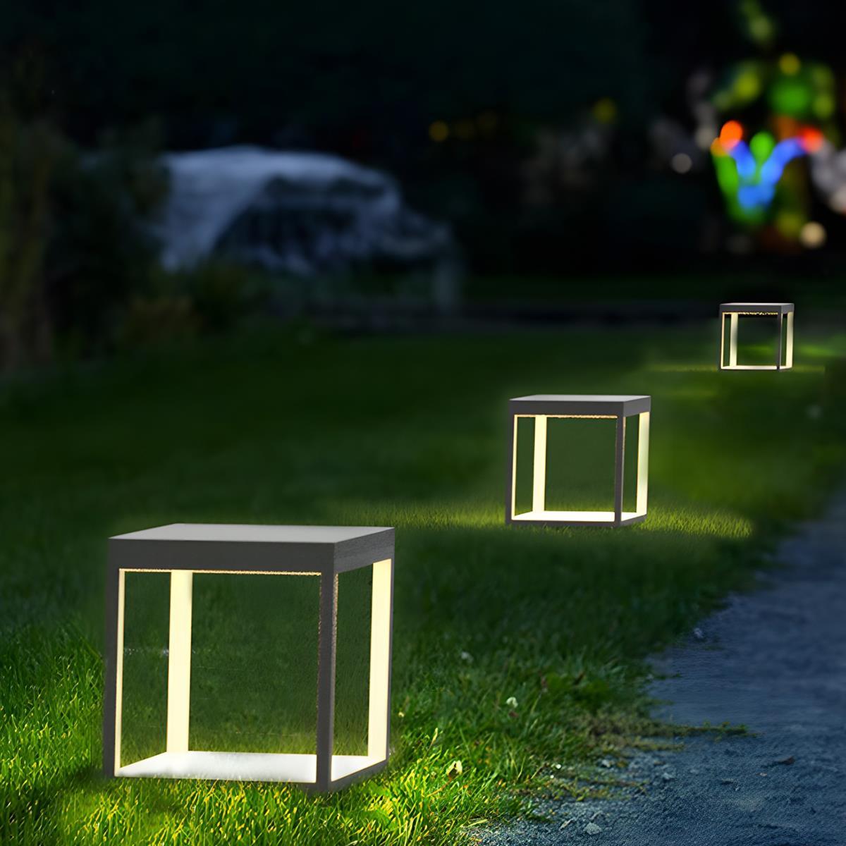 Stainless Steel Waterproof Square Hollow LED Outdoor Post Lights