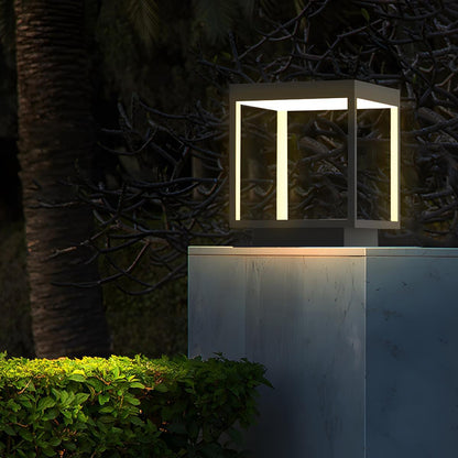 Stainless Steel Waterproof Square Hollow LED Outdoor Post Lights