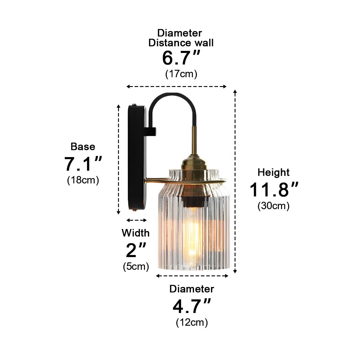 The Wavy Glass Dome LED Elegant Modern Wall Mounted Pendant Sconces Lamp