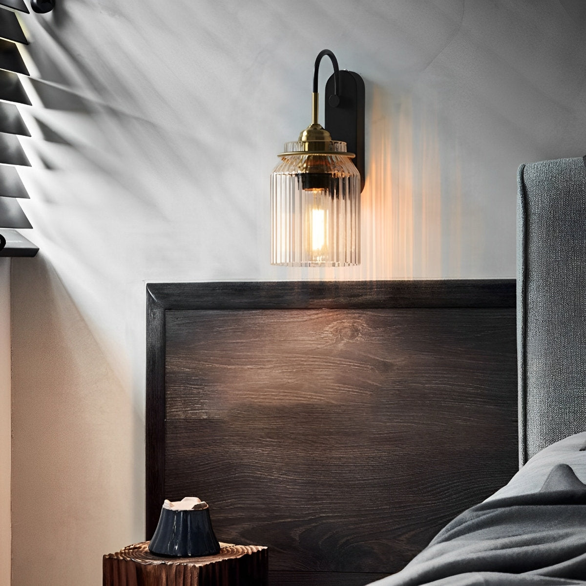 The Wavy Glass Dome LED Elegant Modern Wall Mounted Pendant Sconces Lamp