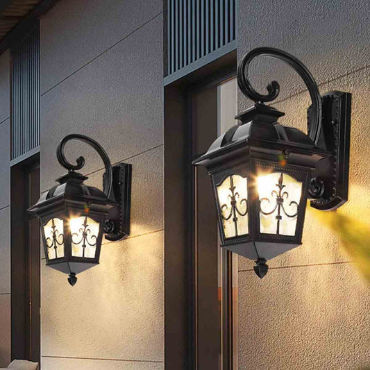 Tower of Sparks Antique Waterproof European  LED Glass Outdoor Lights