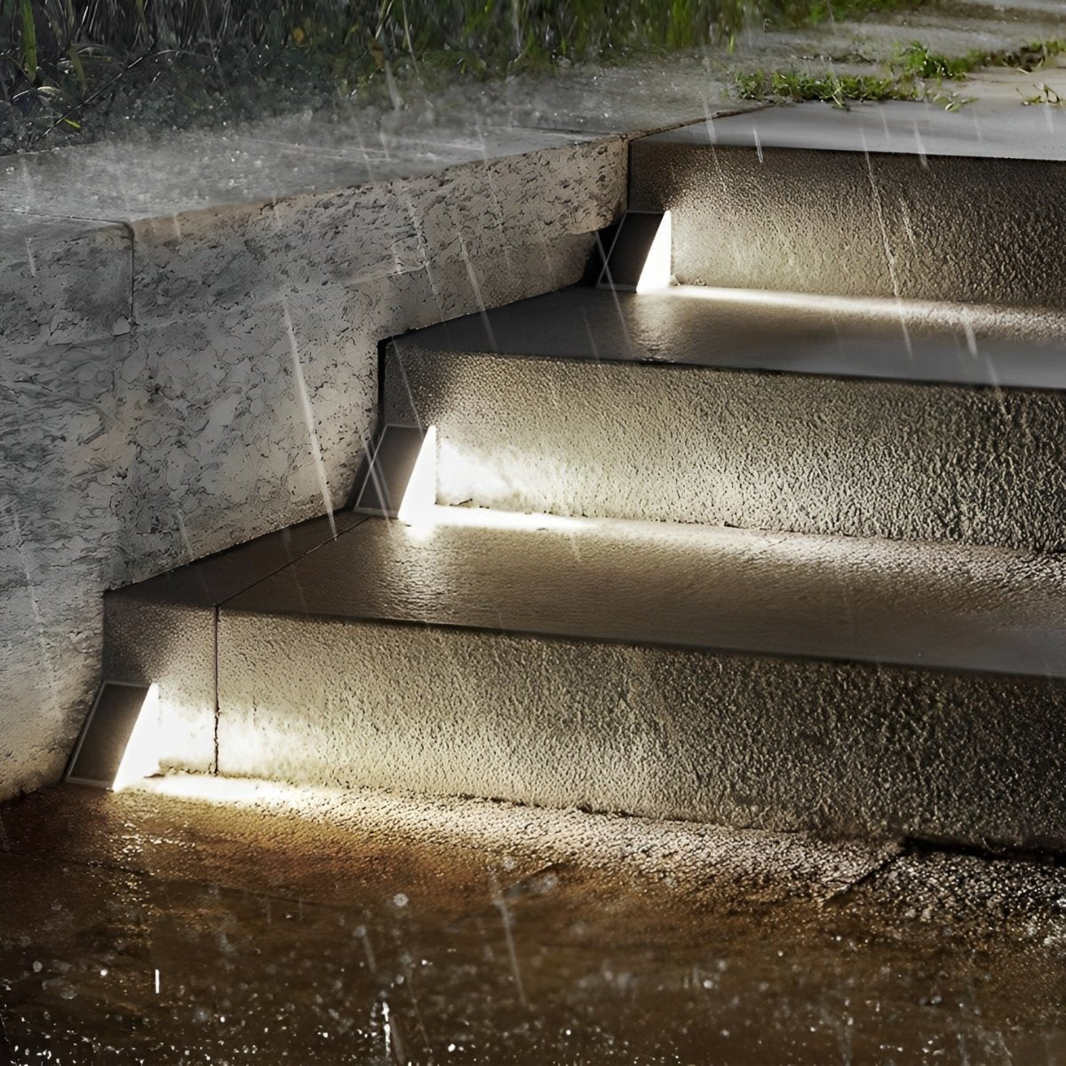 Triangular Intelligent Waterproof LED Solar Outdoor Step Lights Stairs Light