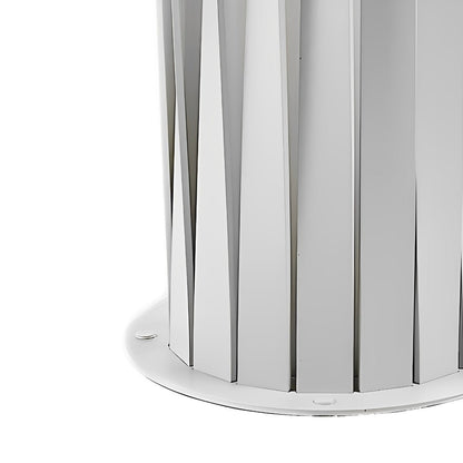 White Twisted Metal Lantern LED Waterproof Modern Lawn Light
