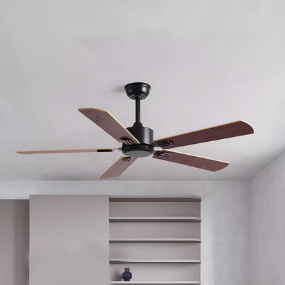Vintage Wood Grain 6-speed Reverse Frequency Ceiling Fan 5 Blades