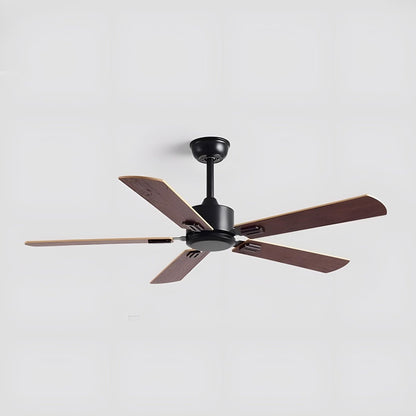 Vintage Wood Grain 6-speed Reverse Frequency Ceiling Fan 5 Blades
