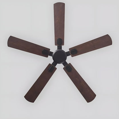 Vintage Wood Grain 6-speed Reverse Frequency Ceiling Fan 5 Blades