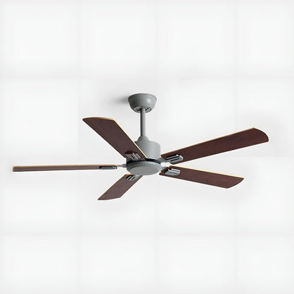Vintage Wood Grain 6-speed Reverse Frequency Ceiling Fan 5 Blades