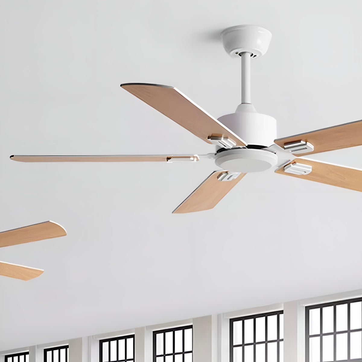 Vintage Wood Grain 6-speed Reverse Frequency Ceiling Fan 5 Blades