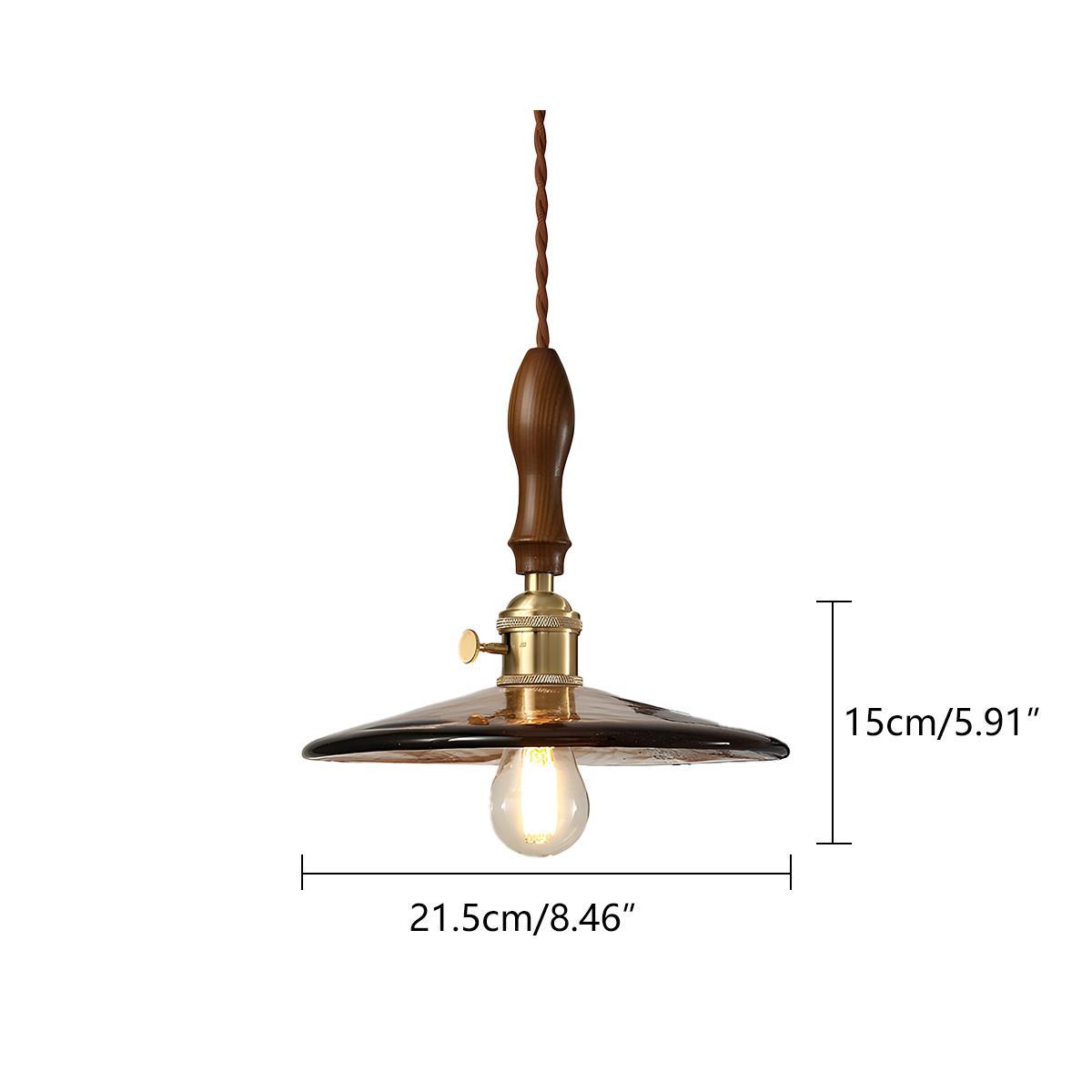Vintage Golden Walnut Wood Indoor Pendant Lights