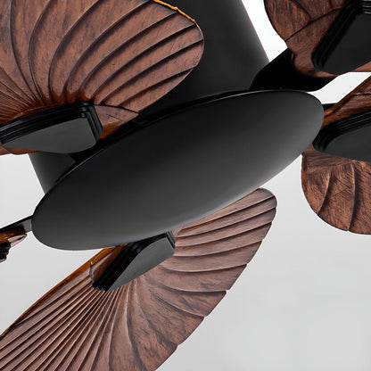 Vintage Imitation Palm Leaf 6-speed Reverse Frequency Ceiling Fan