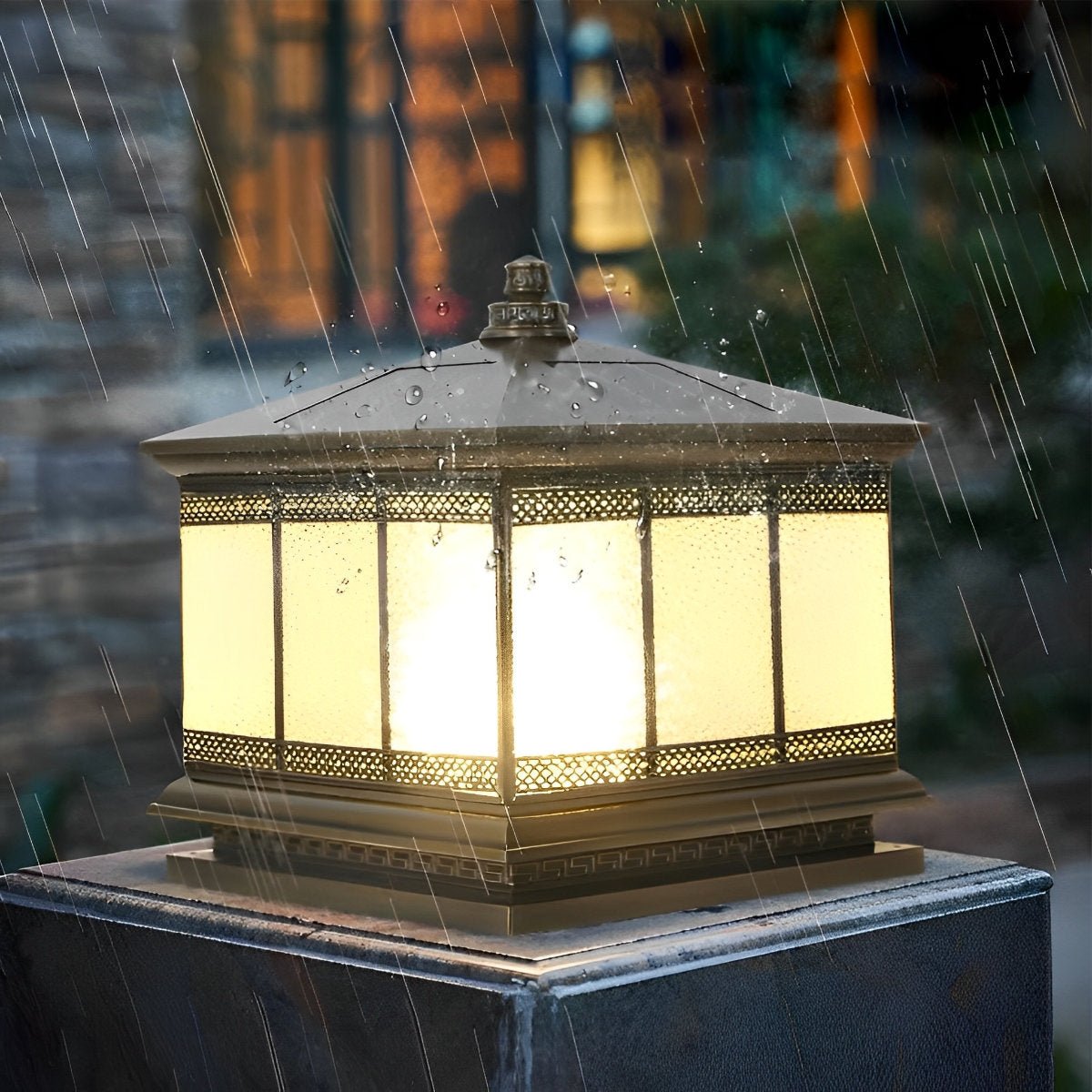 Vintage Intelligent Waterproof Retro Fence Post Caps