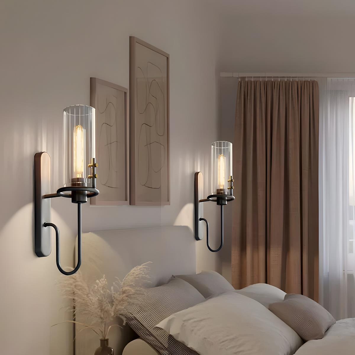 Vintage Luxury Cylinder Crystal LED Indoor Wall Sconces