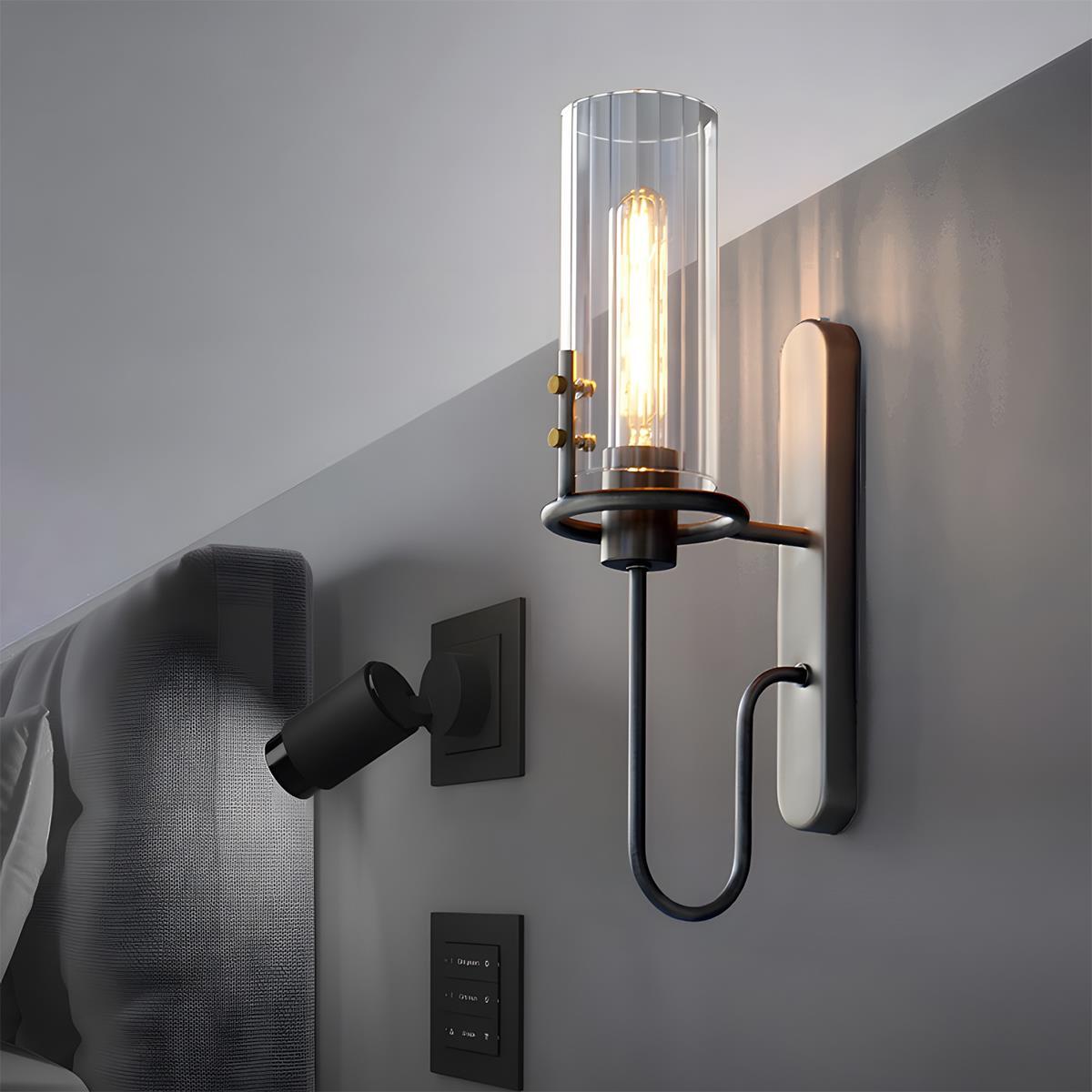 Vintage Luxury Cylinder Crystal LED Indoor Wall Sconces