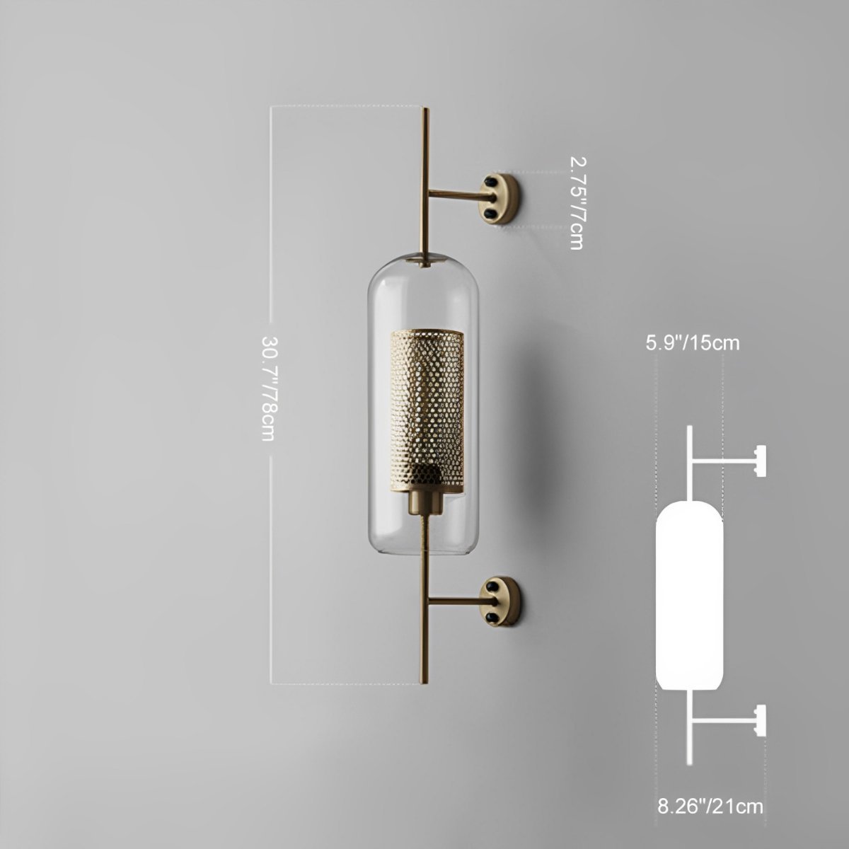 Vintage Luxury Industrial Glass Globe LED Wall Sconces