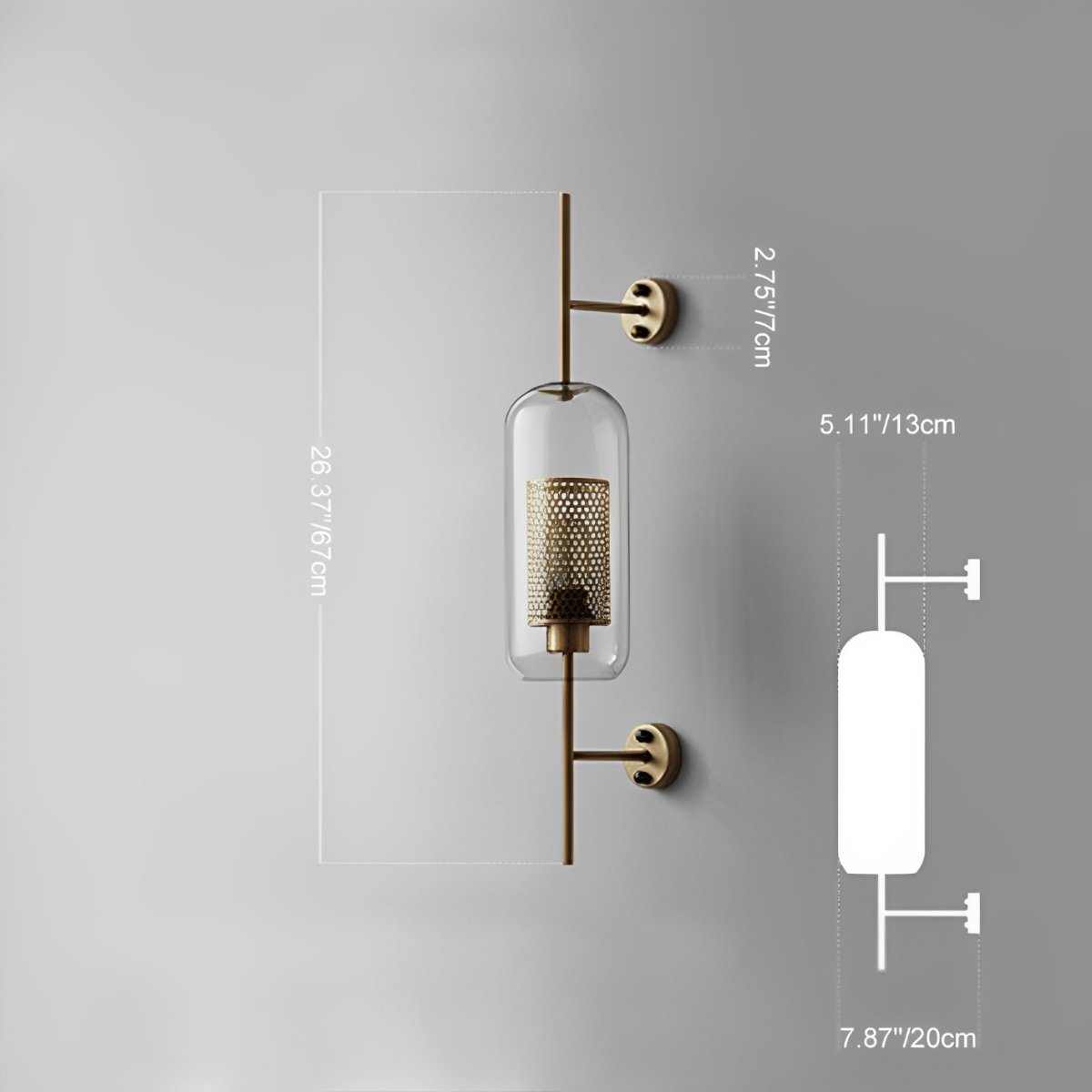 Vintage Luxury Industrial Glass Globe LED Wall Sconces