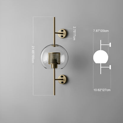 Vintage Luxury Industrial Glass Globe LED Wall Sconces